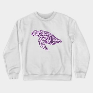 Violet turtle tattoo parma background Crewneck Sweatshirt